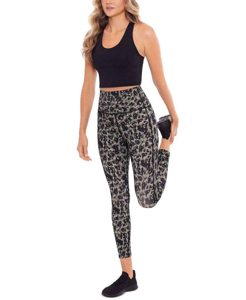 NEW MIRACLESUIT tummy-control performance 7/8 leggings in tortoise ivory